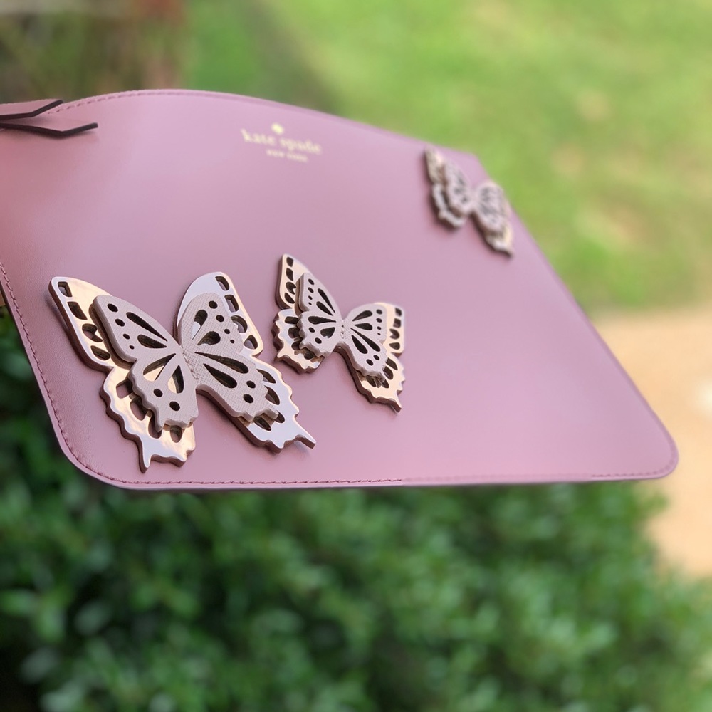 Kate Spade All the buzz Wristlet in Dusty peony - Picture 4 of 7